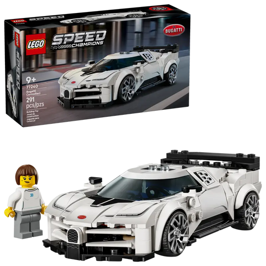 LEGO 77240 Speed Champions Bugatti Centodieci Hyper Sports Car Toy - Car Model Kit with a Driver Minifigure