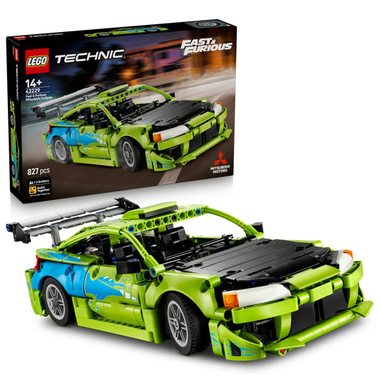 LEGO 42229 Technic Fast and Furious Mitsubishi Eclipse Car Model Kit - Collectible STEM Set incl. Steering & 2 NOS Bottles