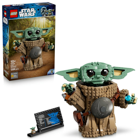 LEGO 75446 Star Wars Grogu (Mandalorian Apprentice) Toy - Display Figure Model Kit with Beskar Armour for Kids' Room Decor