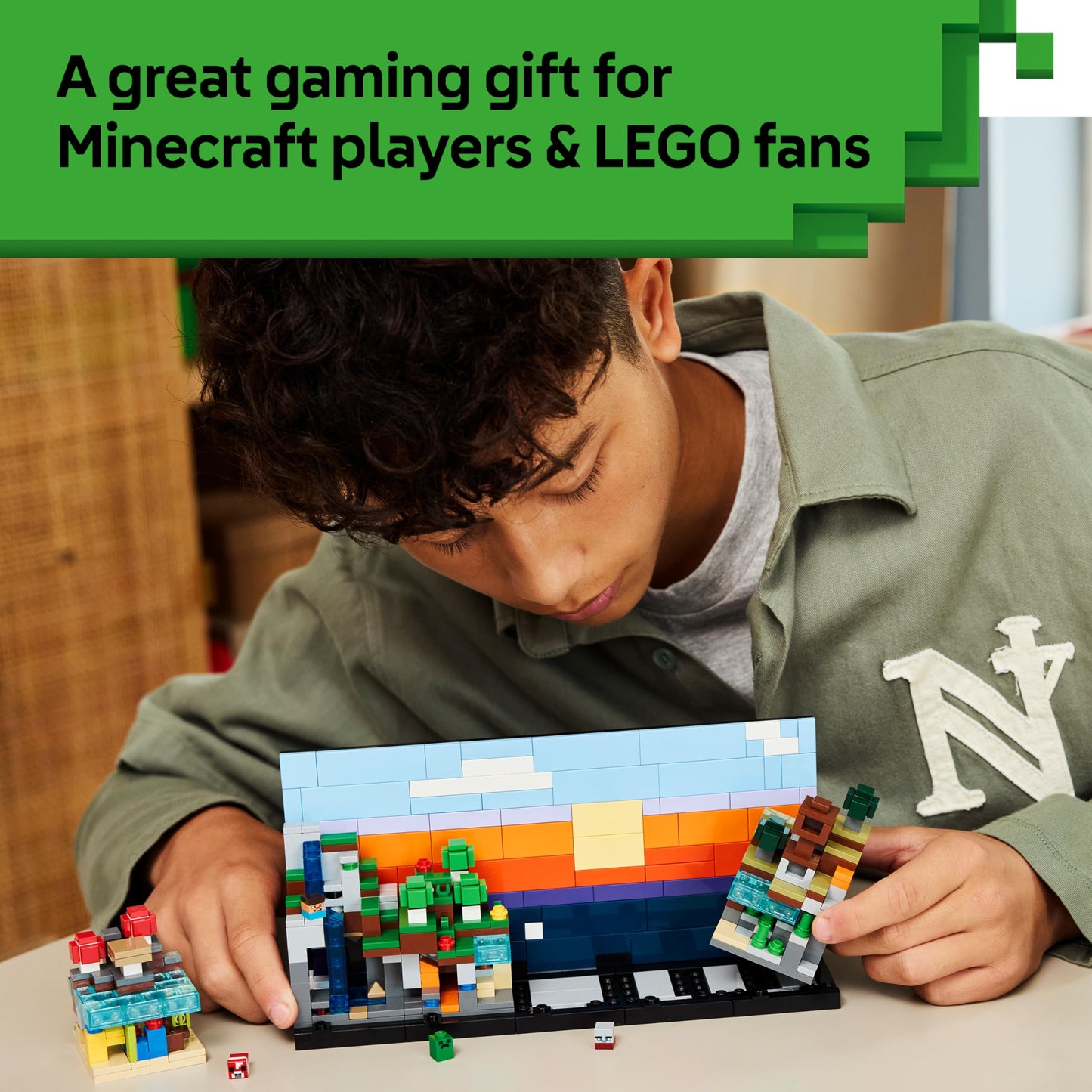 LEGO 21589 Minecraft Mini Biomes Toy - 3D Puzzle w/ 5 Microfigures
