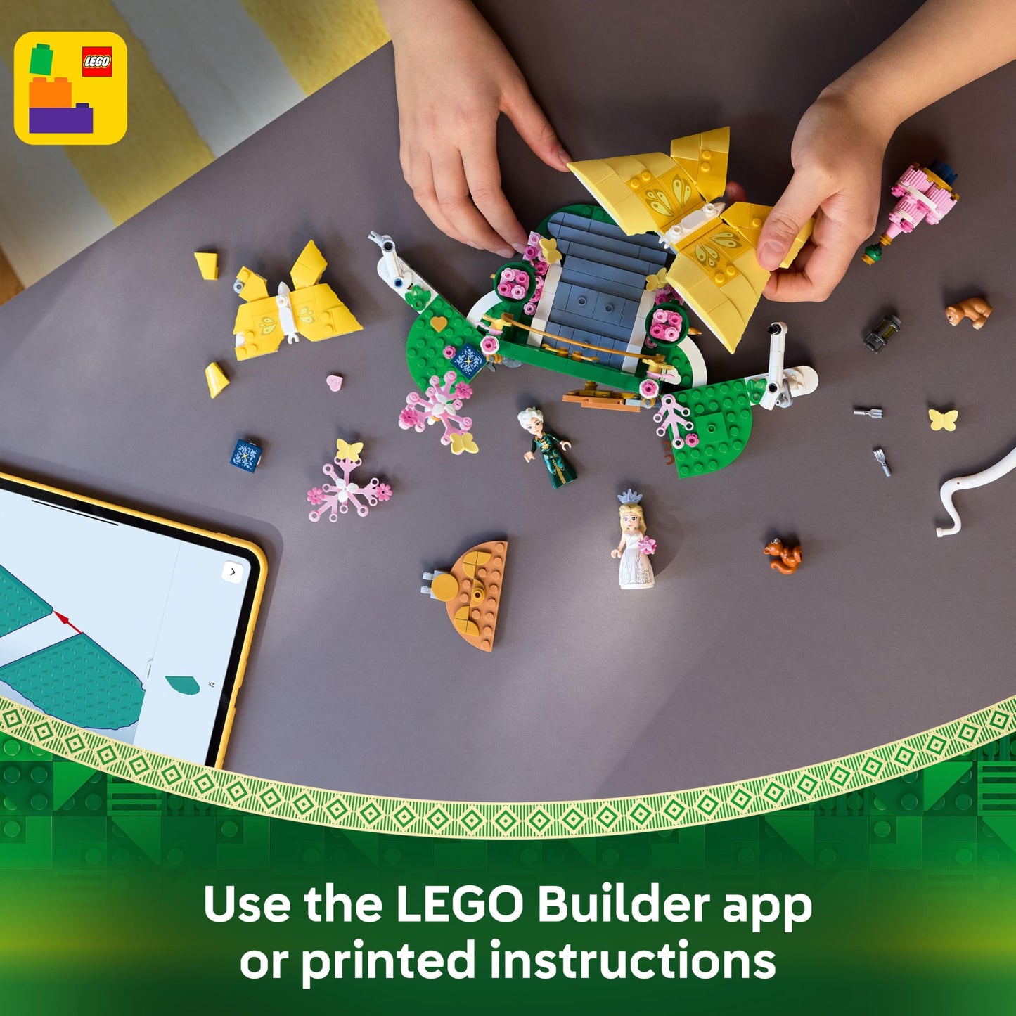 LEGO 75688 Wicked Glinda's Wedding Day with 2 Mini Dolls & 2 Posable Butterfly Figures plus Accessories