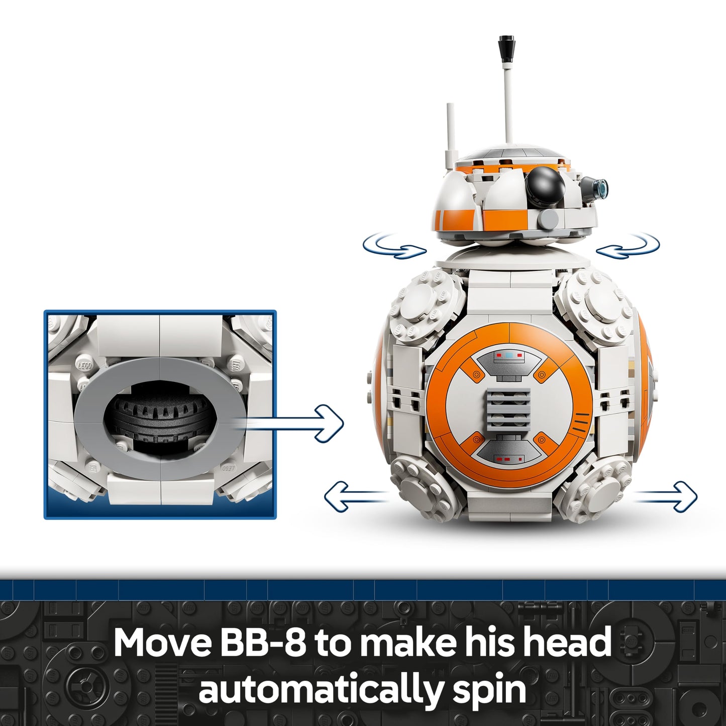 LEGO 75452 Star Wars 75452 BB-8 Astromech Droid Figure Model Kit - Building Toy with Spinning Head & Wheel