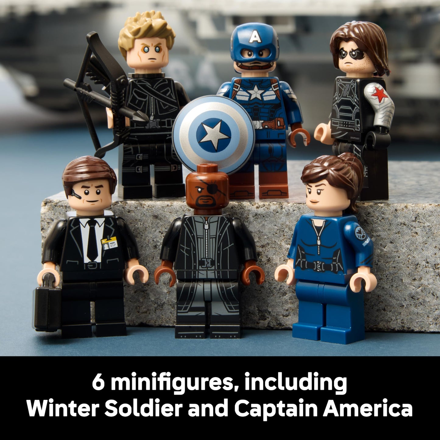LEGO 76354 Marvel S.H.I.E.L.D. Helicarrier - Aircraft Carrier Model Kit for Adults - 6 Minifigures incl. Captain America & Nick Fury