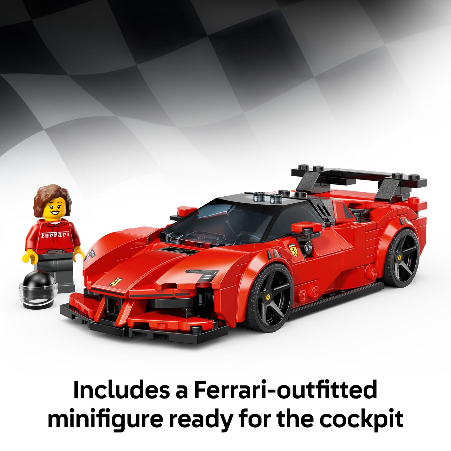 LEGO 77254 Speed Champions Ferrari SF90 XX Stradale Sports Car Toy - Model Kit with Collectible Driver Minifigure