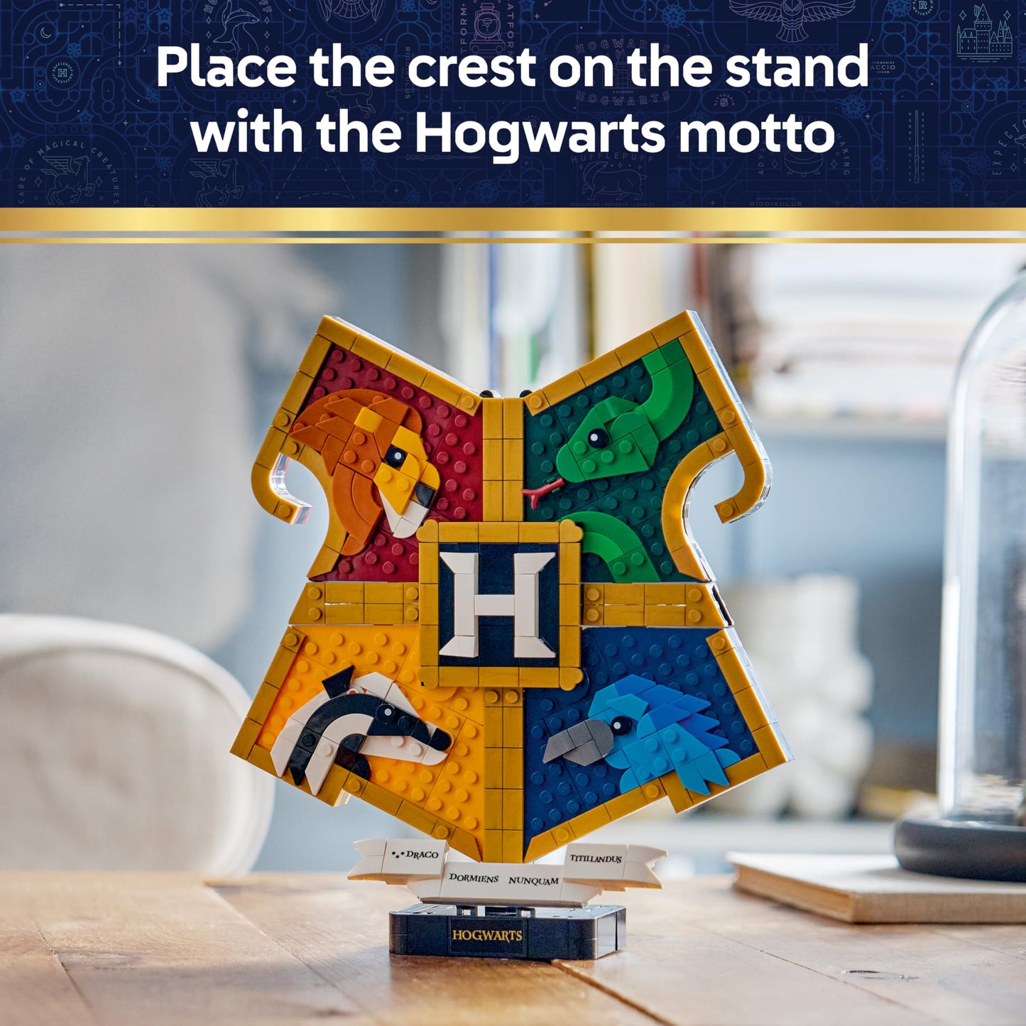 LEGO 76462 Harry Potter Hogwarts House Crest Toy - 3D Wall Art Model