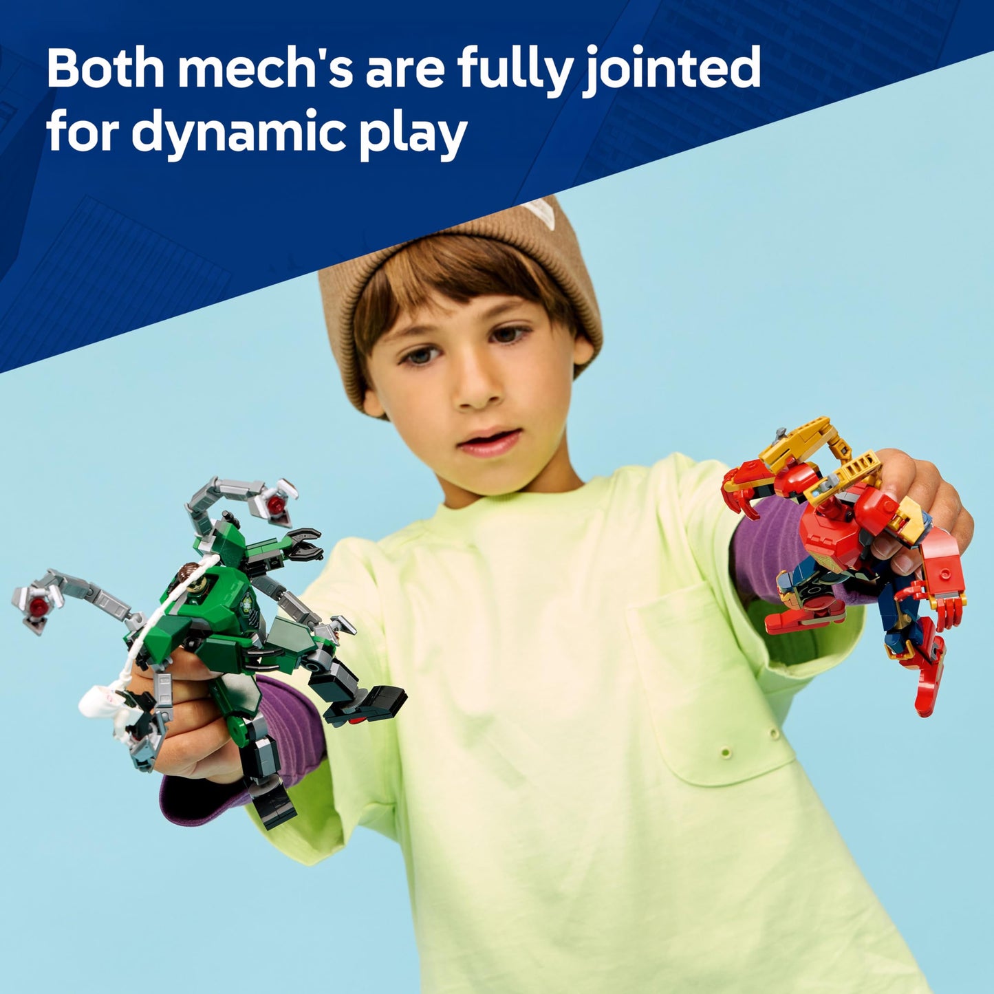 LEGO 76338 Marvel Mech Battle: Spider-Man vs. Doc Ock with 2 Action Figures, 3 Minifigures, Stud Shooters & Spider Slings