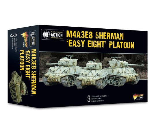 Bolt Action - M4A3E8 Sherman Easy Eight Platoon (3 Tanks) - 28mm Scale - Warlord Games
