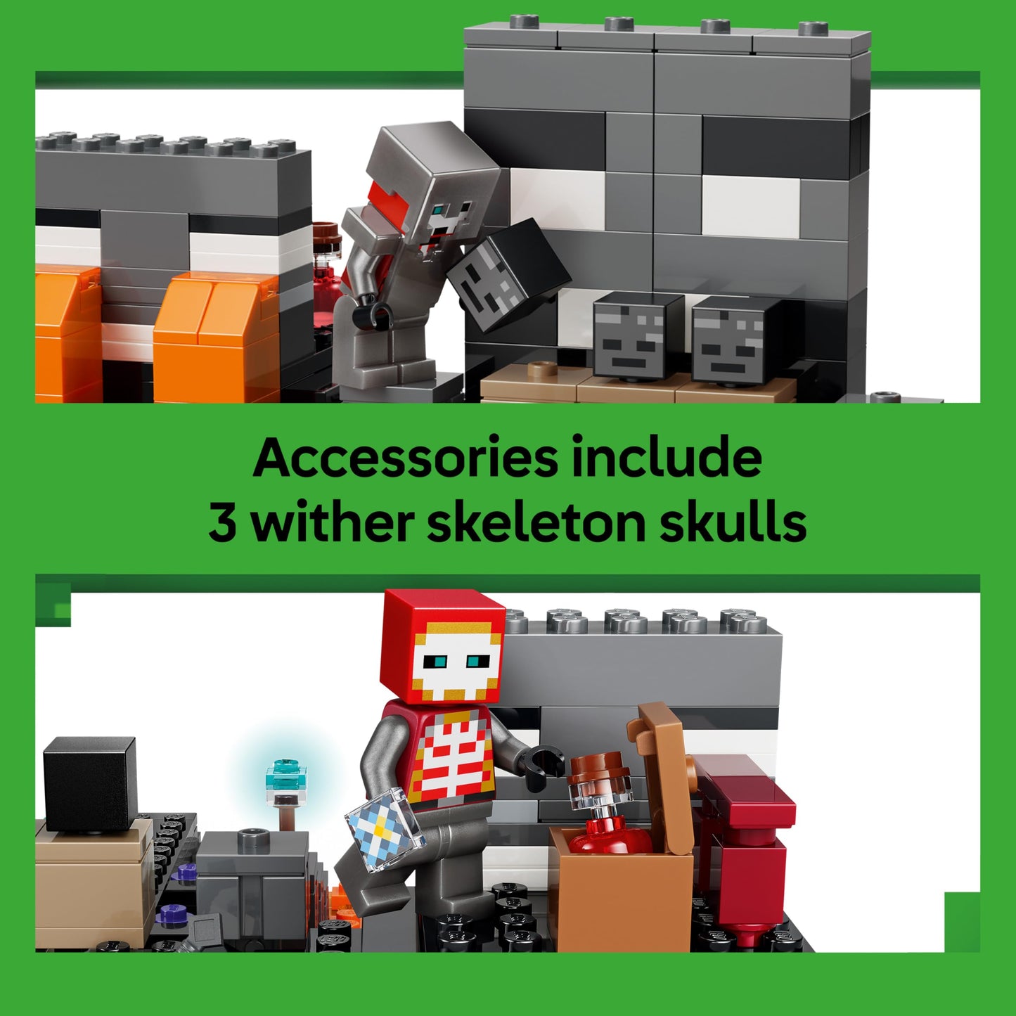 LEGO 21590 Minecraft Wither Battle - with Crimson Warrior, Strider, Magma Cube & 2 Wither Skeleton Mob Figures