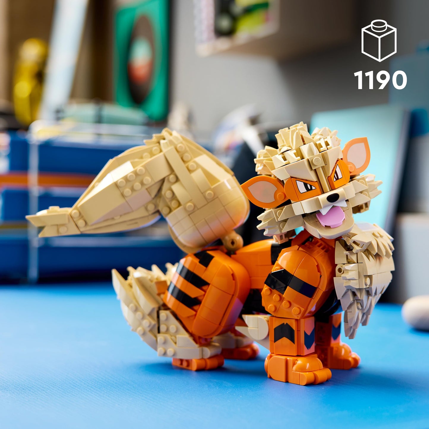 LEGO 72160 Pokémon Arcanine Figure - Building Set for Adults - Anime Model Kit with Posable Tail, Legs & Head