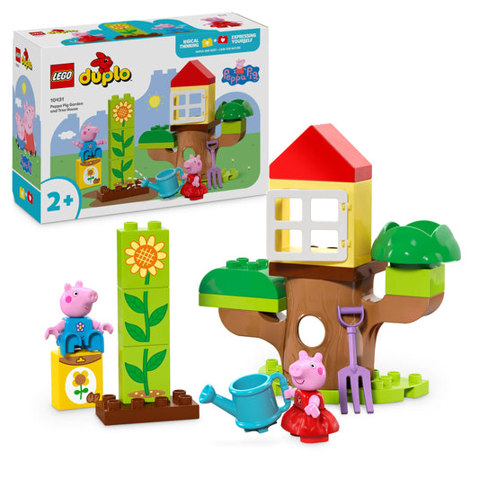 LEGO 10431 DUPLO Peppa Pig Garden and Tree House with 2 Figures, Flower Bricks and Accessories