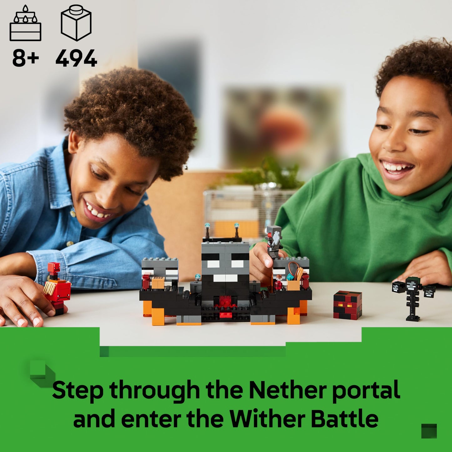 LEGO 21590 Minecraft Wither Battle - with Crimson Warrior, Strider, Magma Cube & 2 Wither Skeleton Mob Figures