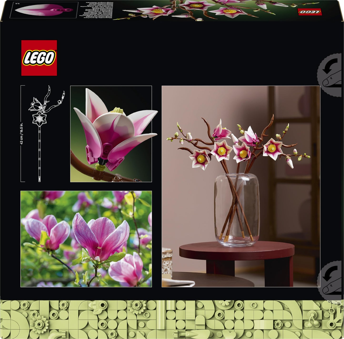 LEGO 11510 Botanicals Magnolia Branches - Artificial Flowers Set for Adults