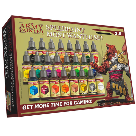 The Army Painter - Speedpaint 2.0 Paint Set - Dropper Bottles Of 18ml Non Toxic Model Paint And 1 Free Base Coating Brush For Fantasy Miniture Tabletop Gaming (24 x 18ml Speedpaints)
