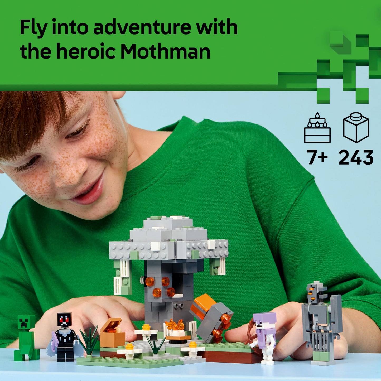LEGO 21586 Minecraft The Pale Garden Toy - Miniature Biome with Creaking Minifigure & Mothman, Creeper & Skeleton Mobs Figures