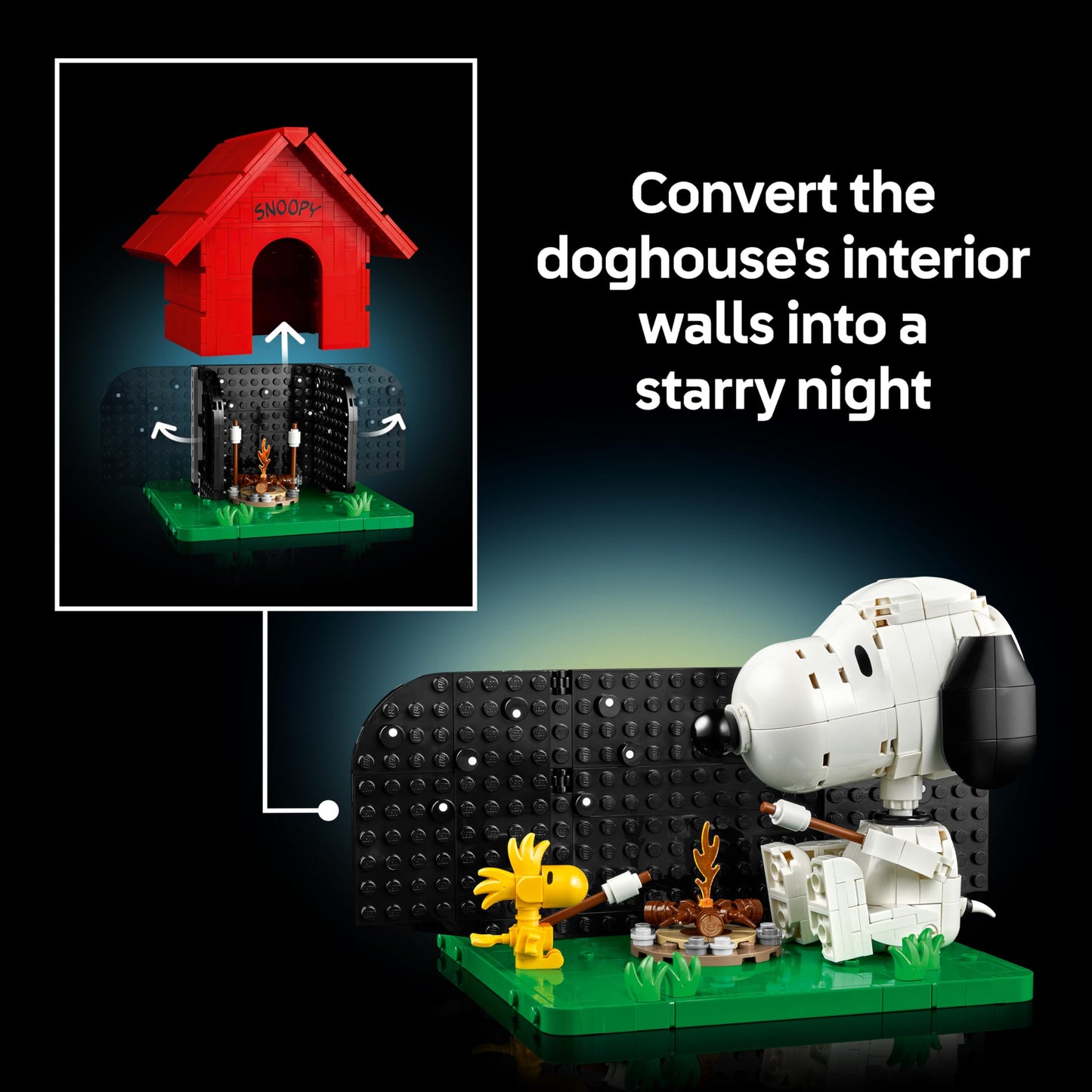 LEGO 21368 Ideas Peanuts: Snoopy's Doghouse with Snoopy Dog & Woodstock Bird Figures