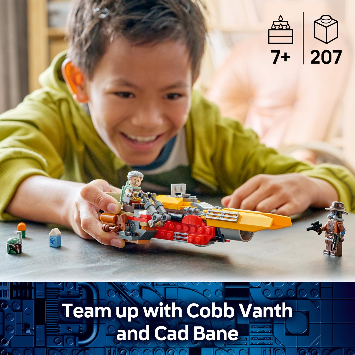 LEGO 75437 Star Wars Cobb Vanth's Speeder Toy - incl. Cobb Vanth & Cad Bane Minifigures, plus Blasters & a Jetpack