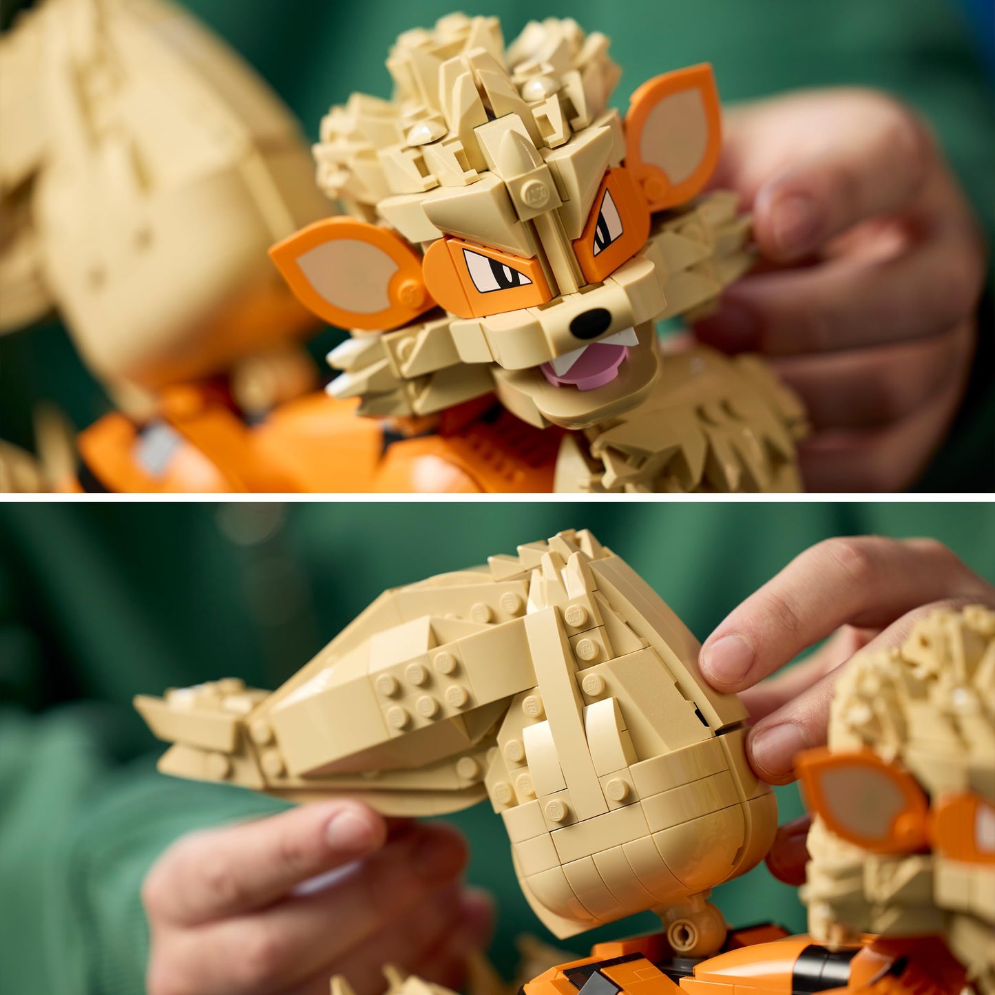 LEGO 72160 Pokémon Arcanine Figure - Building Set for Adults - Anime Model Kit with Posable Tail, Legs & Head