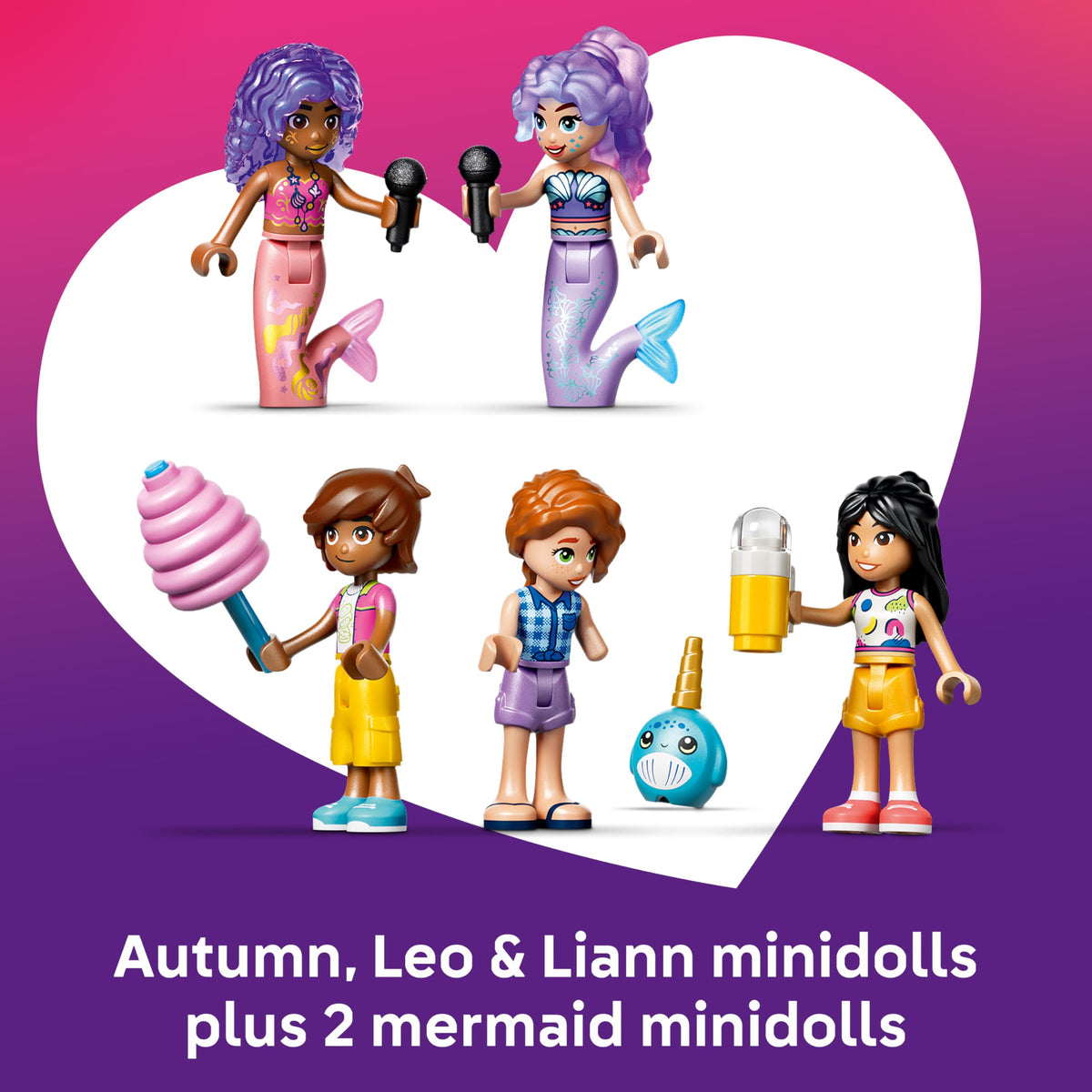 LEGO 42703 Friends Mermaid Roller Coaster Ride with 3 Cars, Shop, 5 Mini Dolls & Accessories