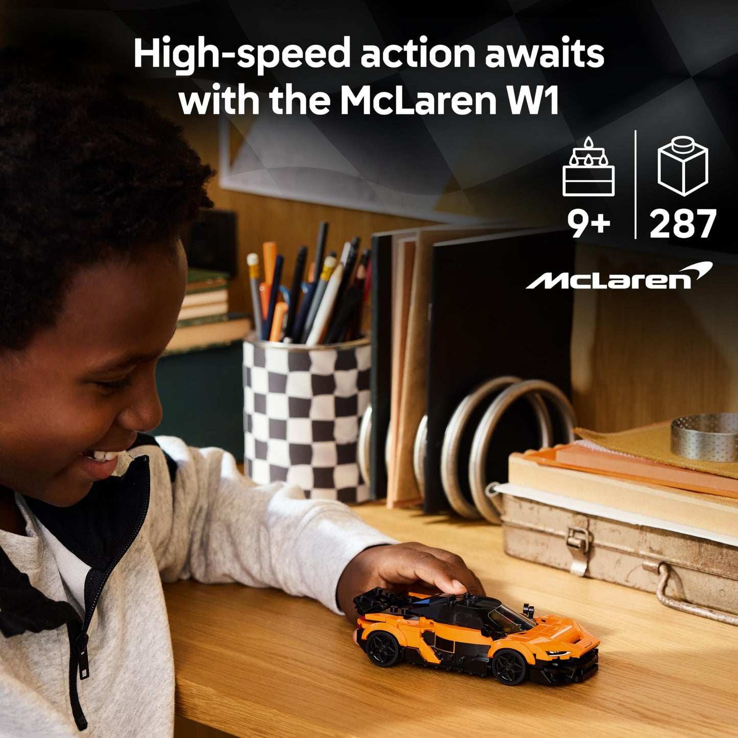 LEGO 77257 Speed Champions McLaren W1 Supercar Toy - Car Model Kit with Collectible Driver Minifigure