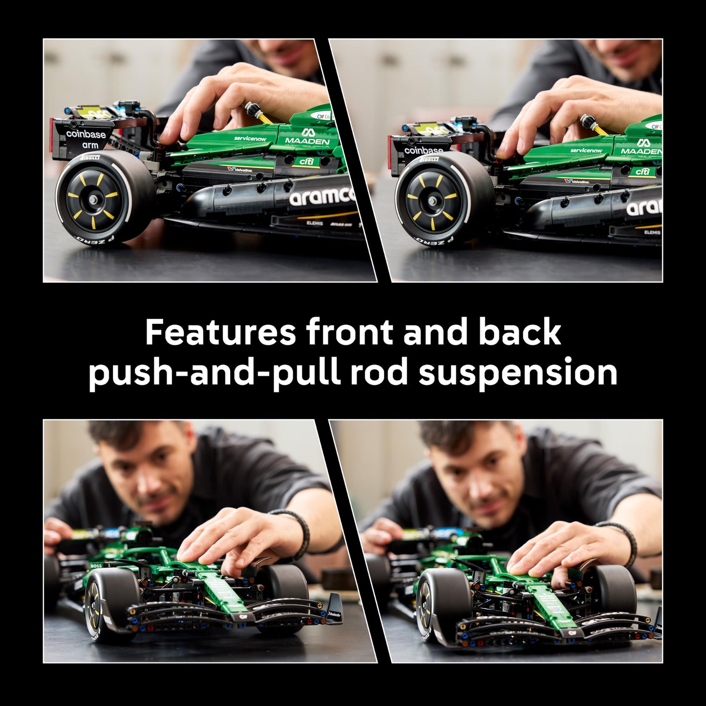 LEGO 42240 Technic Aston Martin Aramco AMR25 F1 Car Model Kit for Adults - Collectible Formula 1 Set with V6 Engine, DRS & Push-Rod Suspension