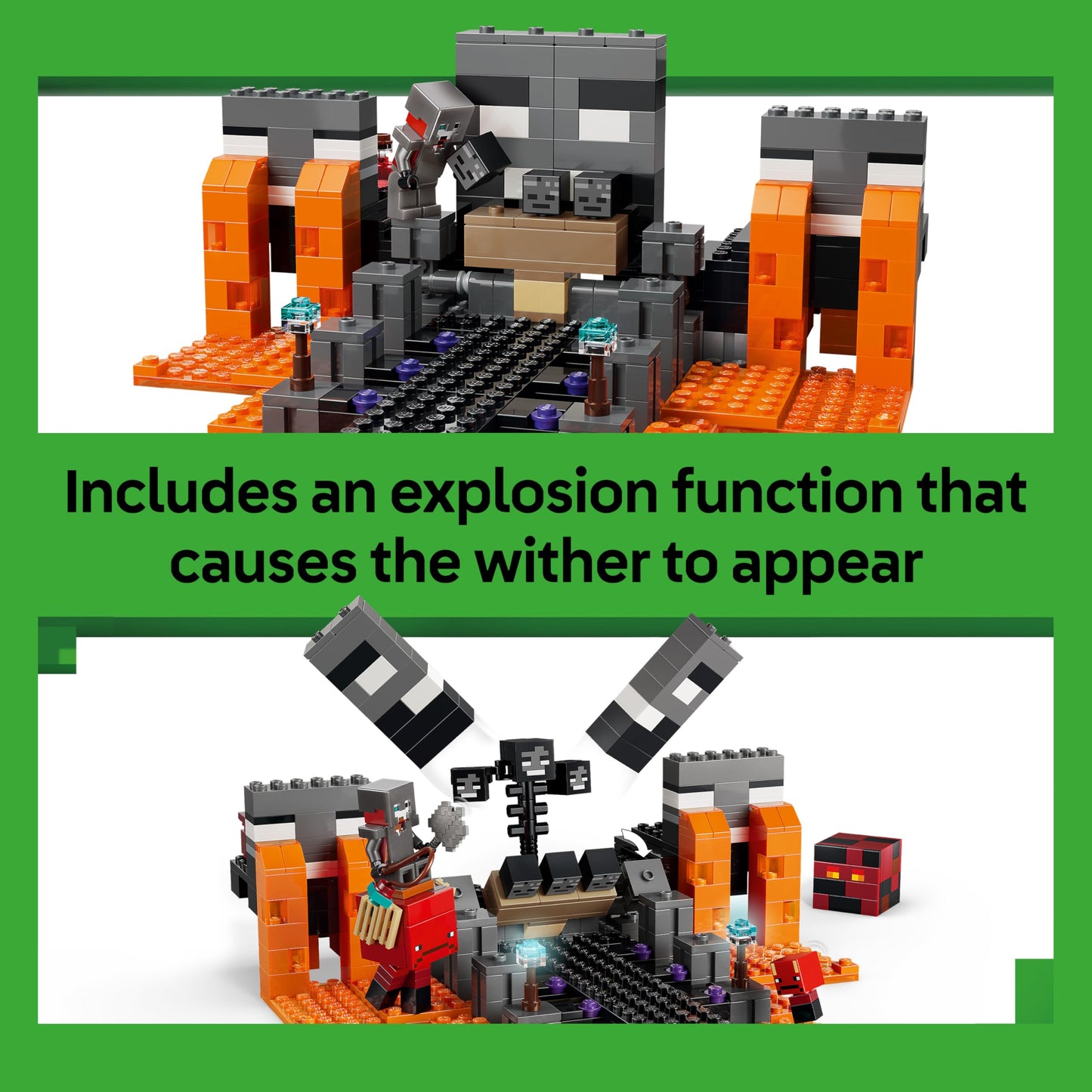 LEGO 21590 Minecraft Wither Battle - with Crimson Warrior, Strider, Magma Cube & 2 Wither Skeleton Mob Figures