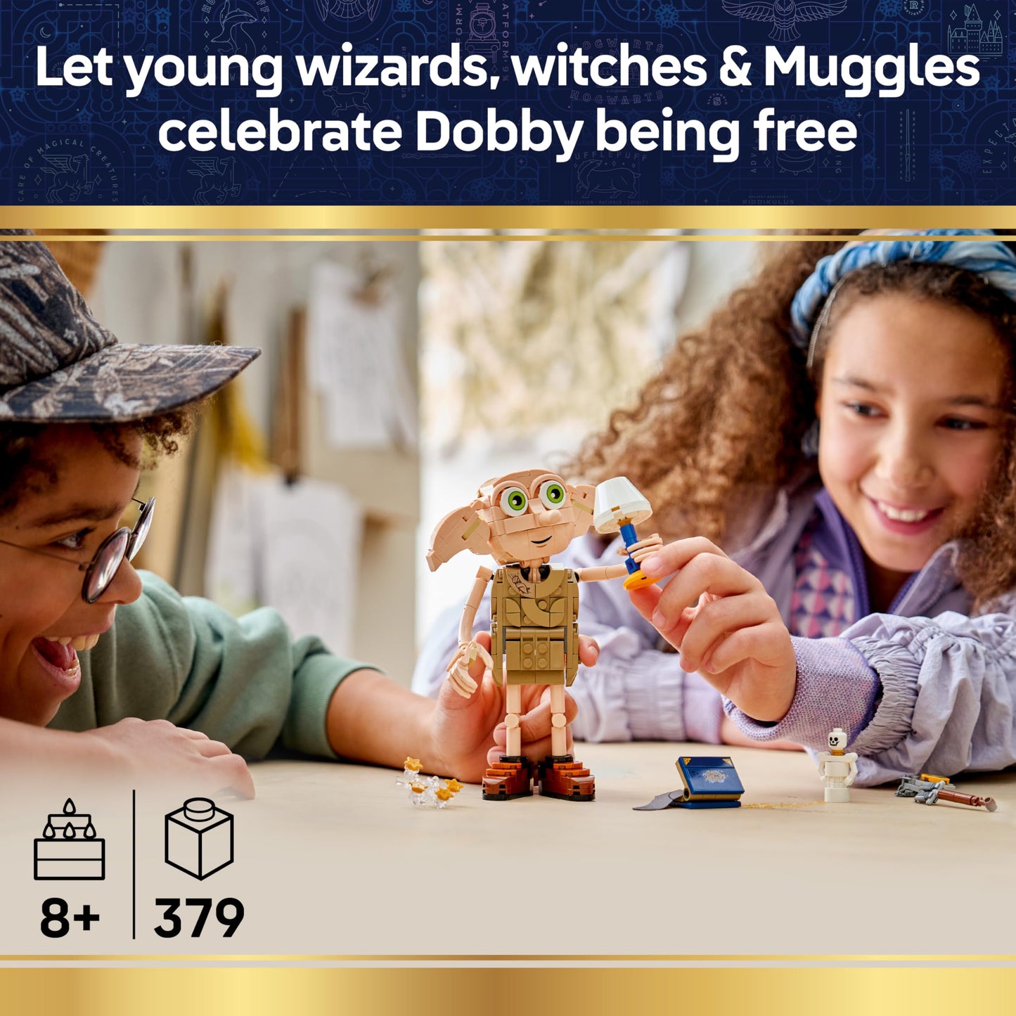 LEGO 76469 Harry Potter 2 in 1 Dobby the Free Elf Toy - Model Kit Transforms into a Kreacher Figure