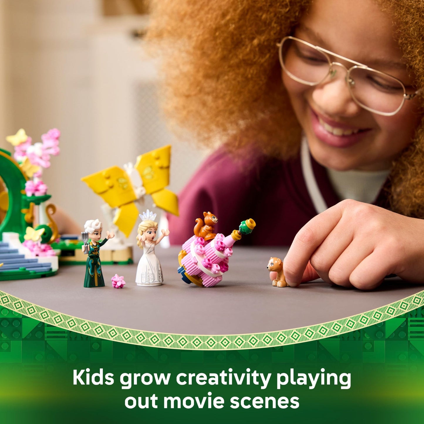 LEGO 75688 Wicked Glinda's Wedding Day with 2 Mini Dolls & 2 Posable Butterfly Figures plus Accessories