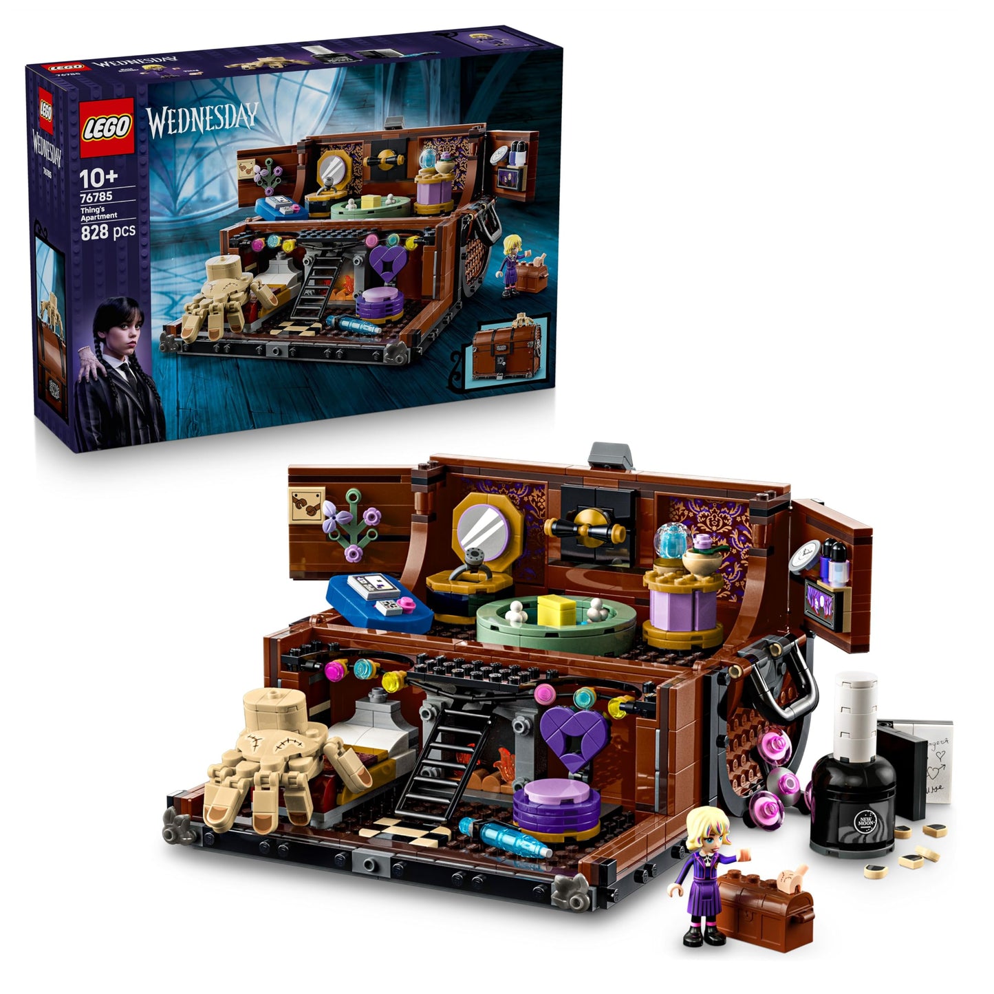 LEGO 76785 Wednesday Thing's Apartment with an Enid Mini Doll and Thing Figure plus Accessories