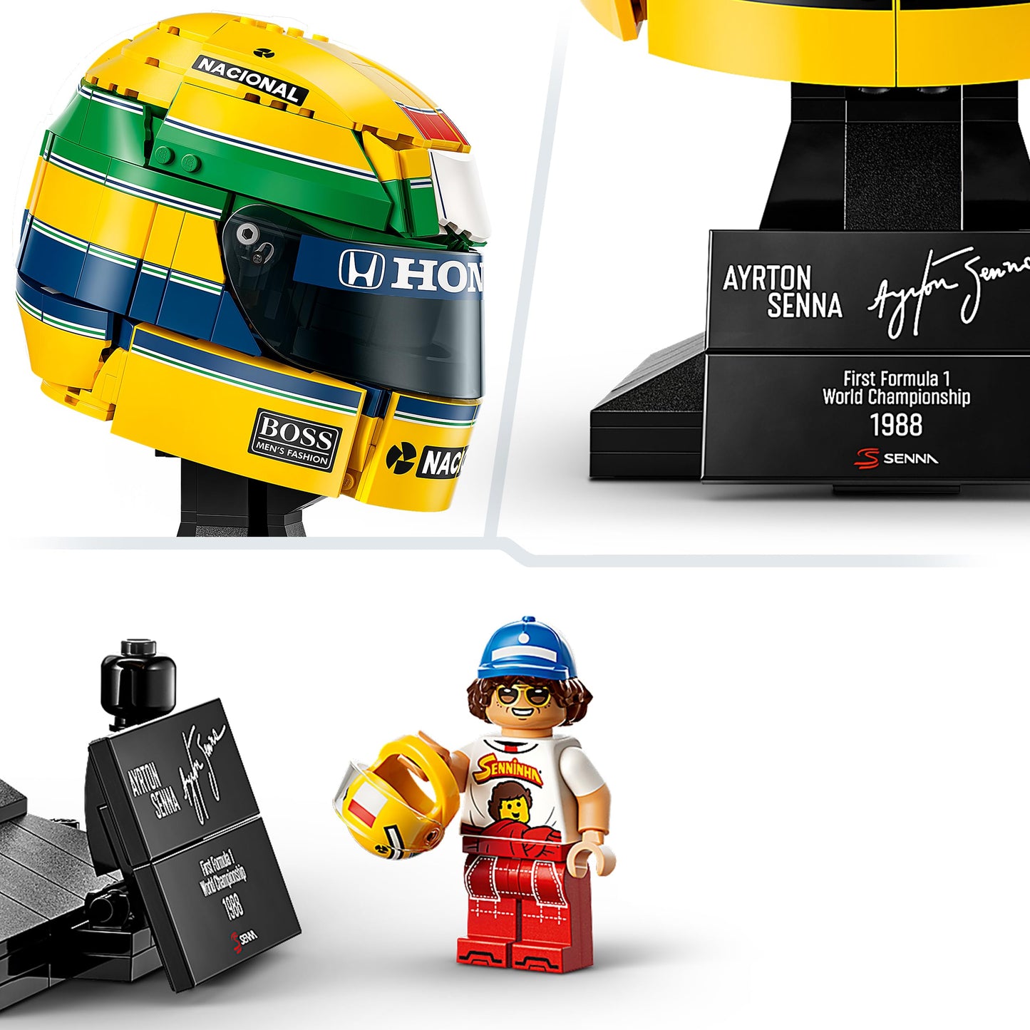 LEGO 43024 Editions Ayrton Senna Helmet - F1 Merchandise - with Collectible Minifigure