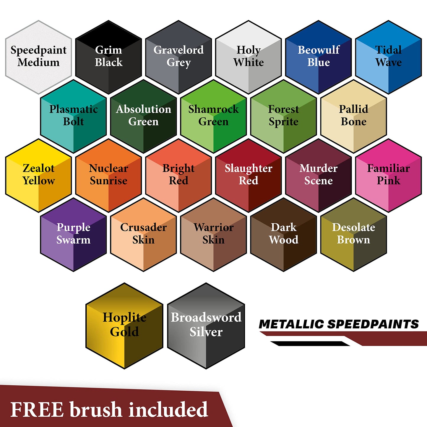 The Army Painter - Speedpaint 2.0 Paint Set - Dropper Bottles Of 18ml Non Toxic Model Paint And 1 Free Base Coating Brush For Fantasy Miniture Tabletop Gaming (24 x 18ml Speedpaints)