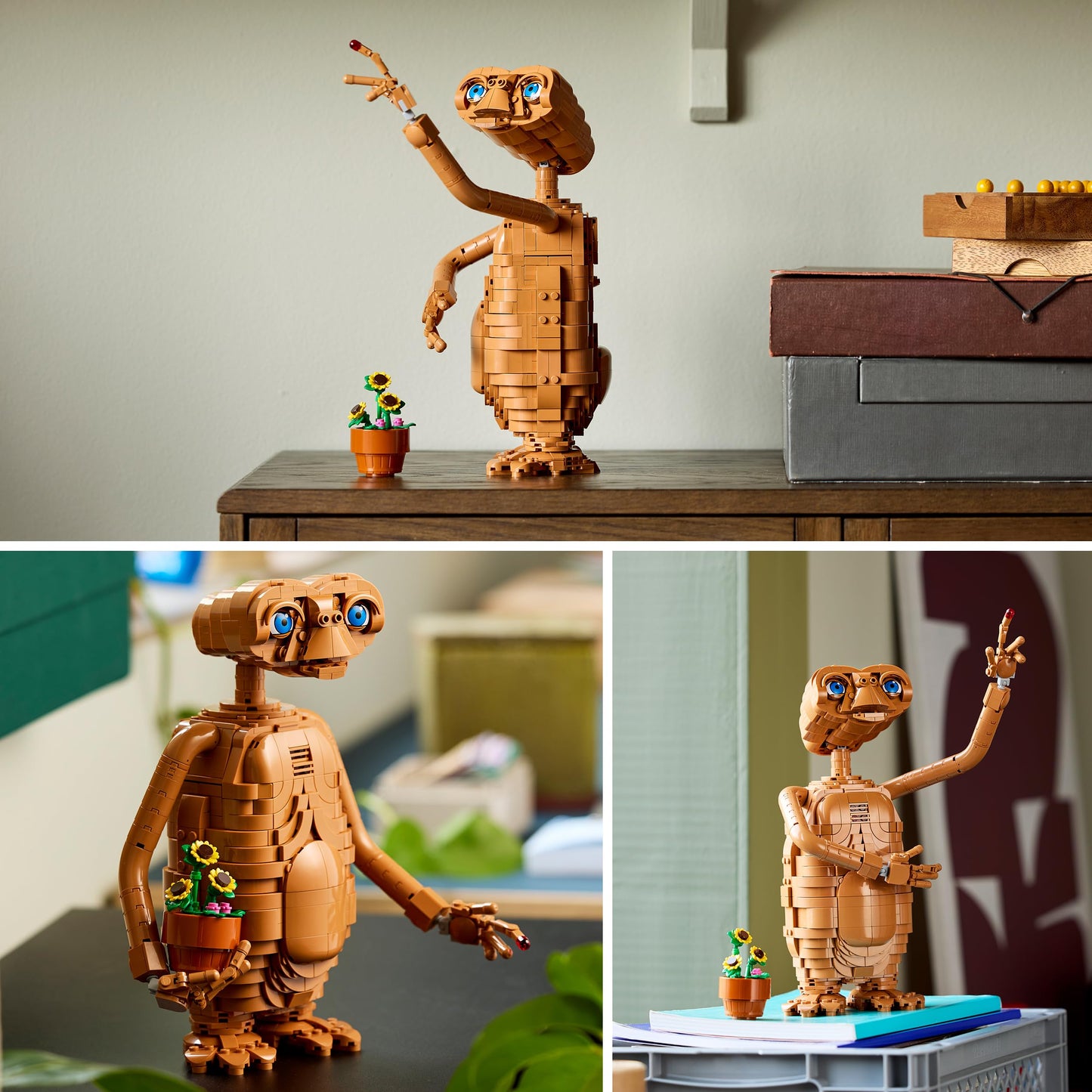 LEGO 21370 Ideas E.T. the Extra-Terrestrial -  incl. Alien Figure, Artificial Potted Flowers & Light Brick