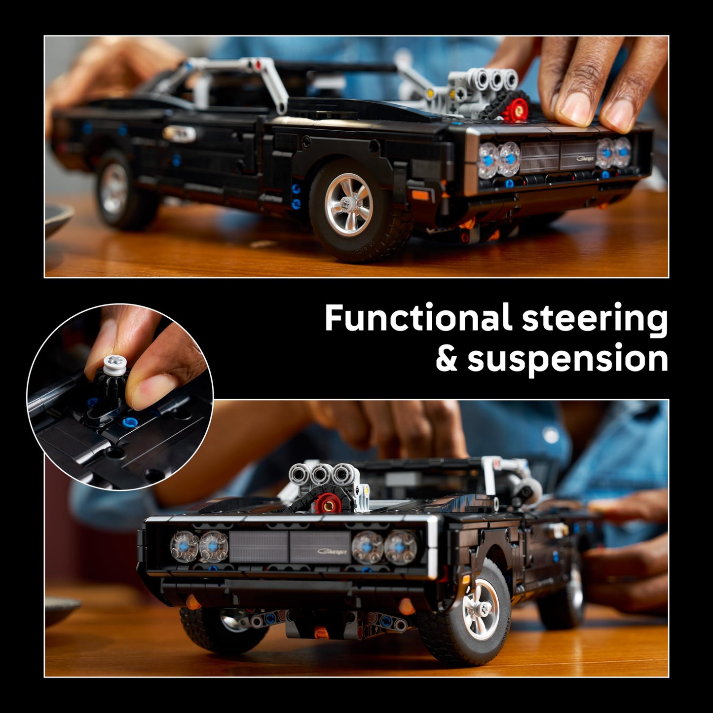 LEGO 42231 Technic Fast and Furious Dodge Charger R/T Car Model Kit for Adults - Collectible STEM Set w/ V8 Engine & Suspension