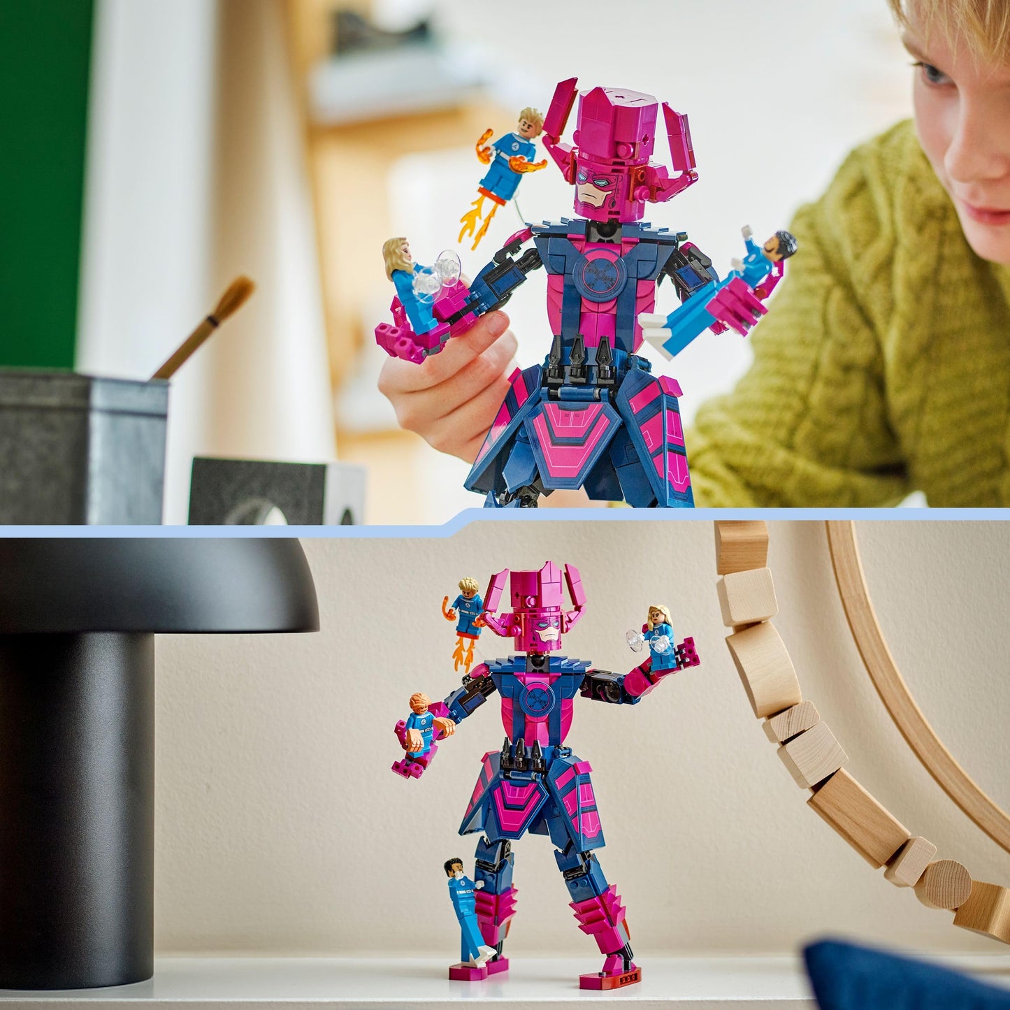 LEGO 76316 Marvel Fantastic Four vs. Galactus Construction Figure - Building Toy with Reed Richards, Invisible Woman, The Thing & Human Torch Minifigures