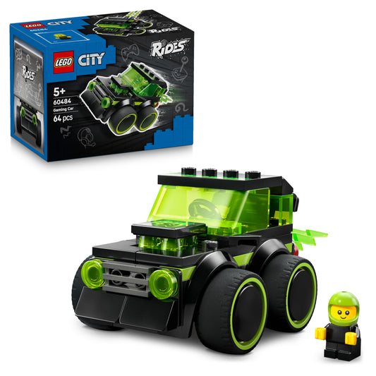 LEGO 60484 City Rides – Gaming Race Car Toy - Mini Building Set with a Driver Junior Minifigure - Party Bag Fillers