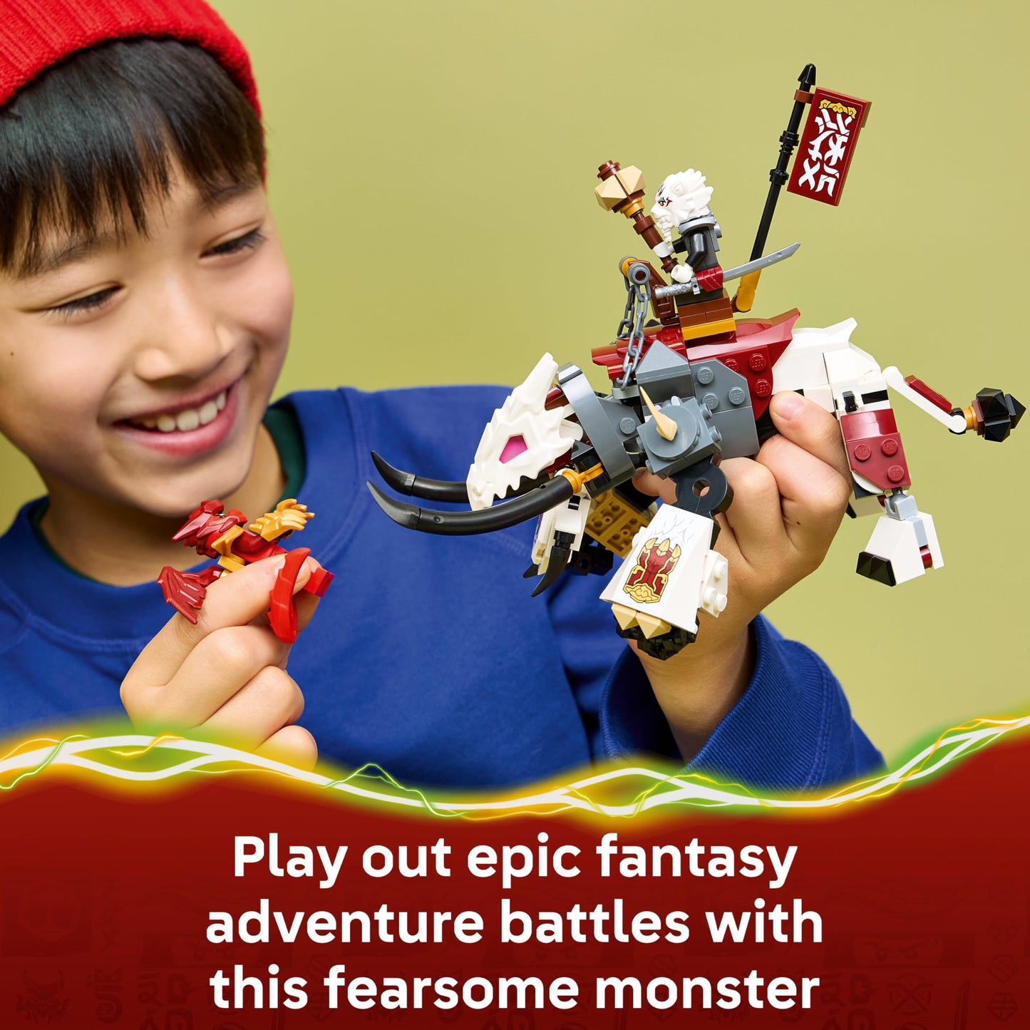 LEGO 71863 NINJAGO Zilvar and Grimtak the Dragon Beast - Ninja Toy w/Action Figure, 3 Minifigures incl. Kai & Nya