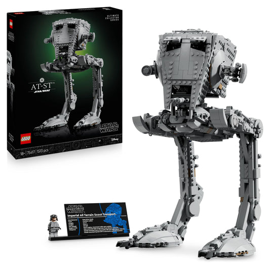 LEGO Star Wars 75417 AT-ST Walker Building Set for Adults - UCS Display Model Kit with a Minifigure & Information Plaque