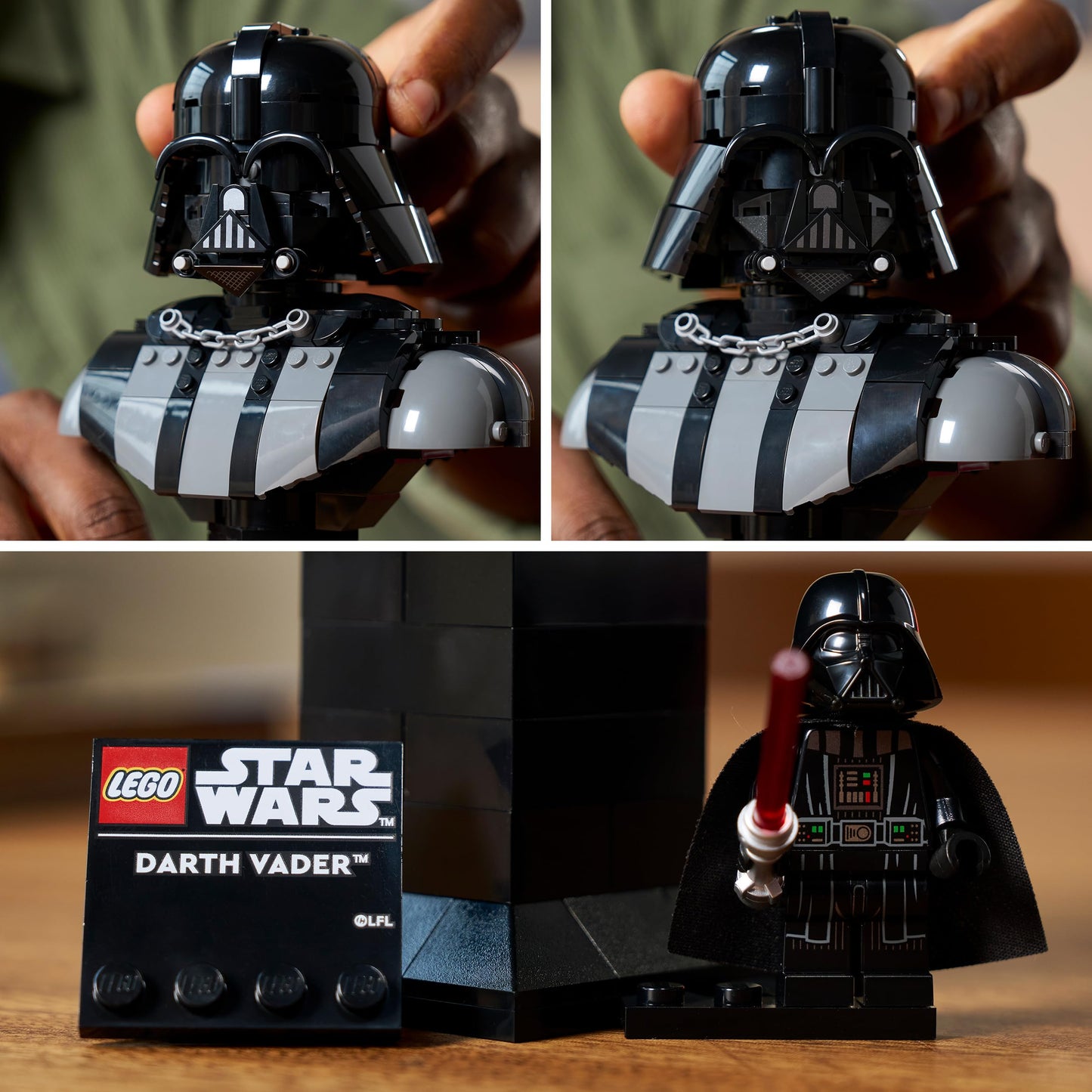 LEGO 75439 Star Wars Darth Vader Bust - Display Model Kit for Adults incl. Collectible Sith Minifigure with Red Lightsaber