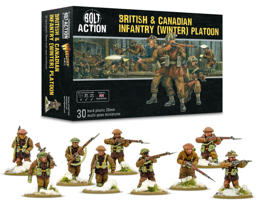 Bolt Action : British & Canadian Infantry (Winter) Platoon - 28mm Scale - Warlord Games