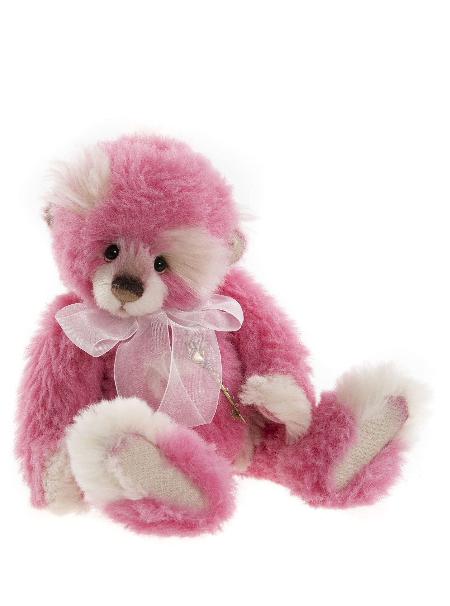 Charlie Bears 2022 – Kahlo | Pink Teddy Bear Isabelle Collection (Limited Edition – 250 Pieces) Fully Jointed Handmade Collectable Soft Gift - 13"