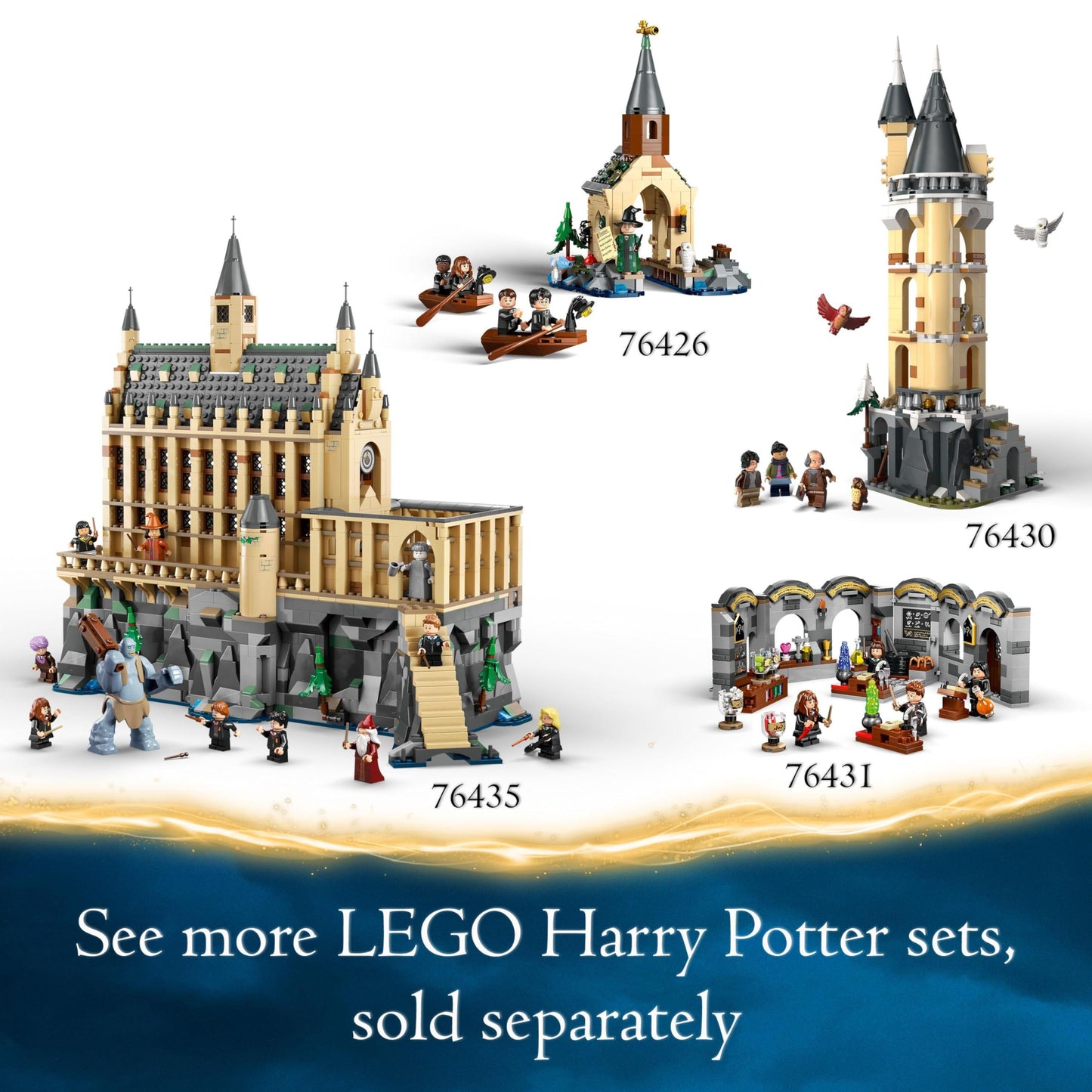 LEGO 76439 Harry Potter Ollivanders & Madam Malkin's Robes Set, Collectible Diagon Alley Wand and Clothes Shop Toys for 8 Plus Year Old Kids, Girls & Boys, with 6 Minifigures, Wizarding World Gifts