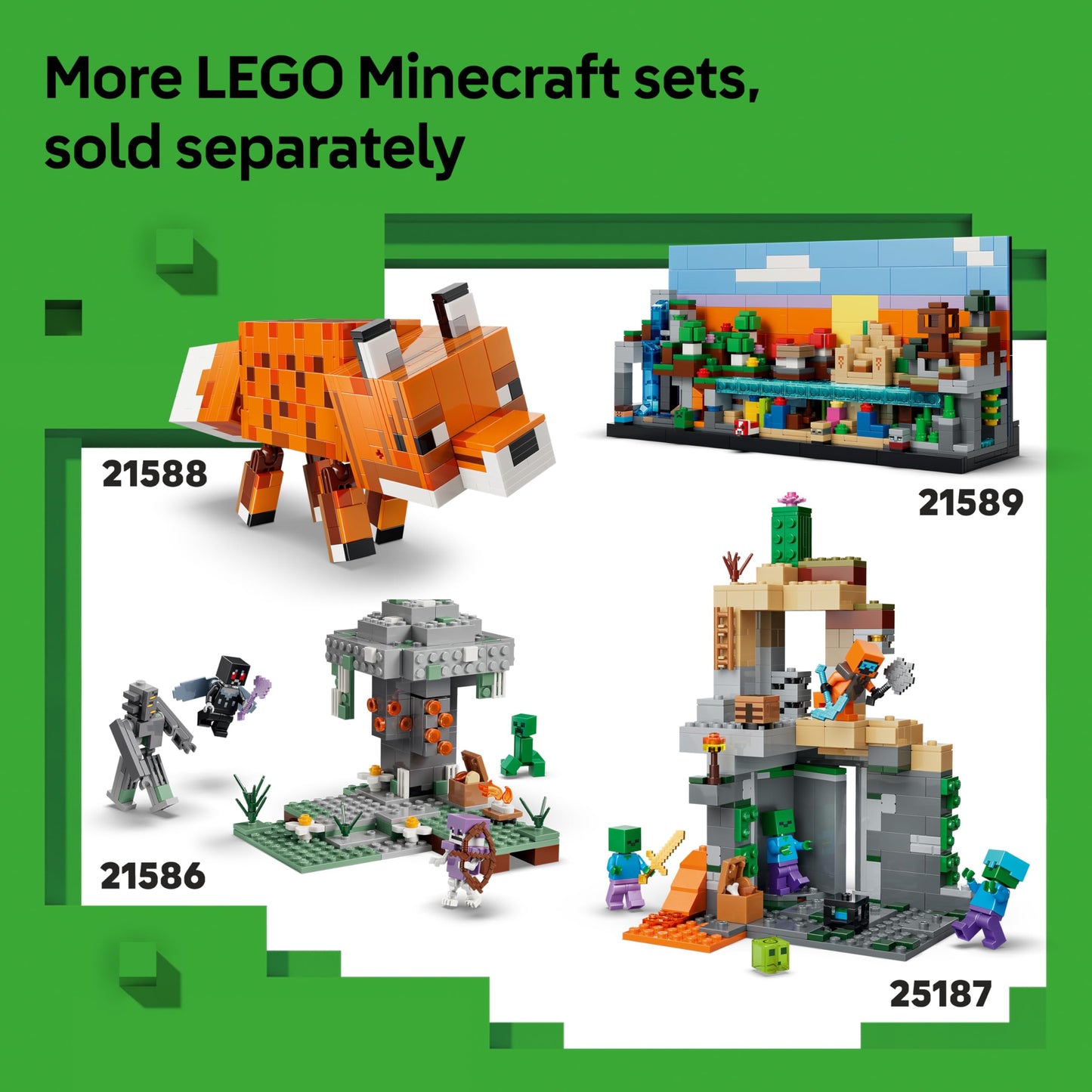 LEGO 21590 Minecraft Wither Battle - with Crimson Warrior, Strider, Magma Cube & 2 Wither Skeleton Mob Figures