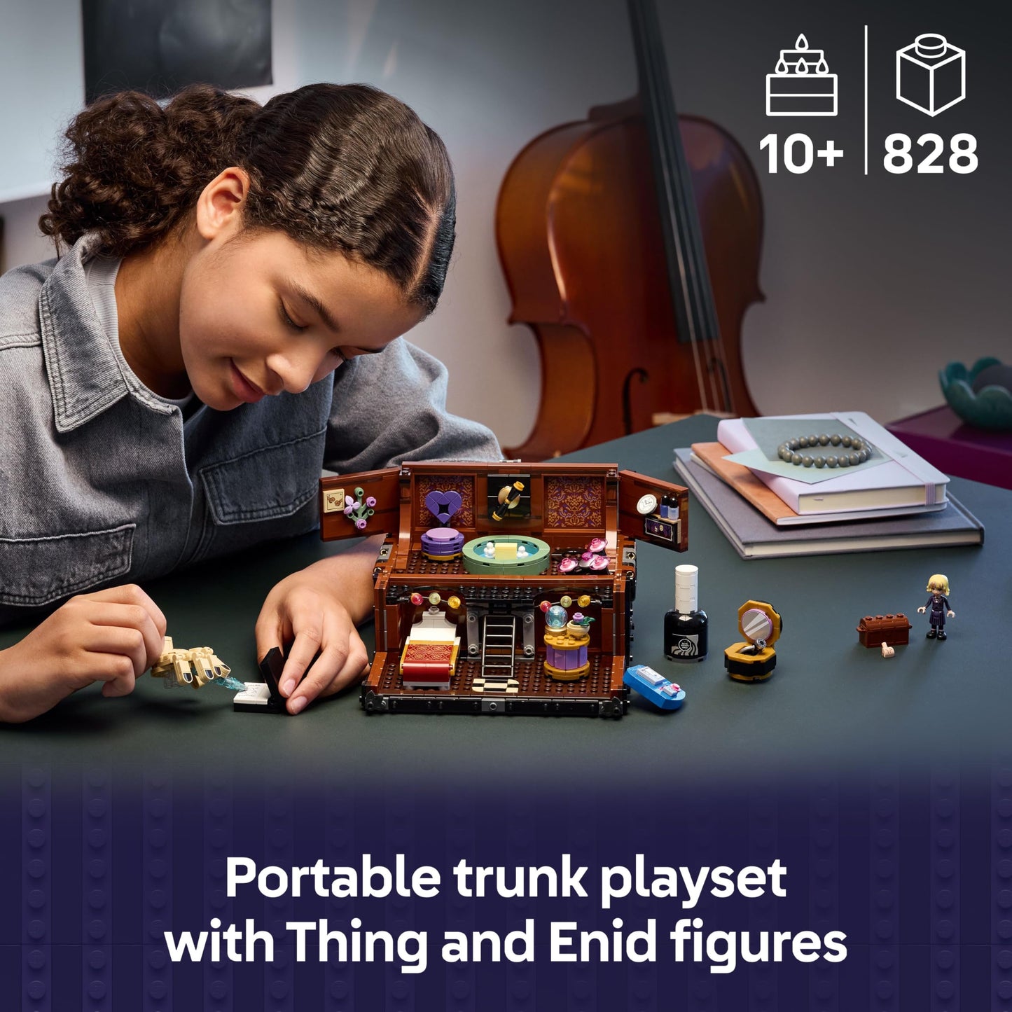 LEGO 76785 Wednesday Thing's Apartment with an Enid Mini Doll and Thing Figure plus Accessories