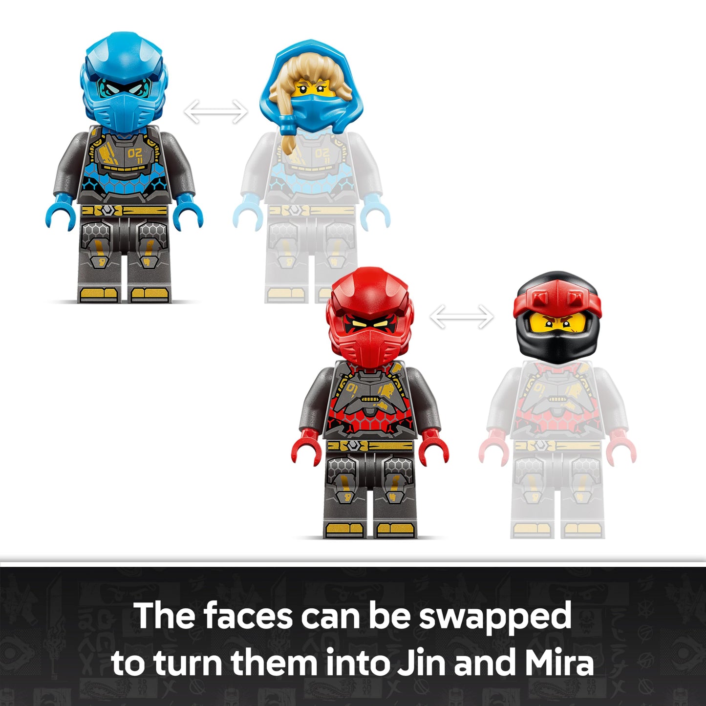 LEGO 71870 NINJAGO The Twin Titan Mechs - Ninja Toy with 2 Action Figures & 3 Minifigures incl. Kai & Nya