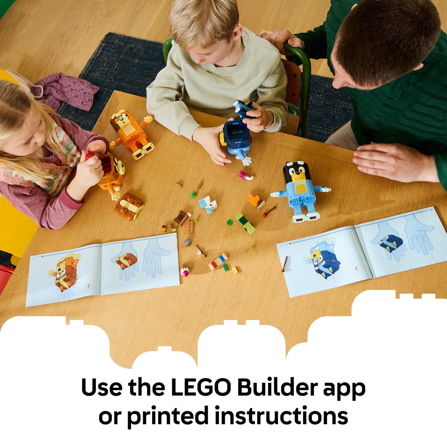 LEGO 11217 Bluey Brick-Built Bluey Family incl. 4 Figures w/Changing Expressions & Accessories