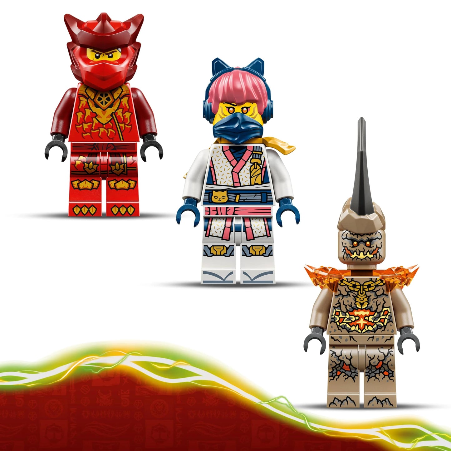 LEGO 71851 NINJAGO Kai's Dragon Mech Battle Pack - Ninja Toy w/an Action Figure, 3 Minifigures & Katanas