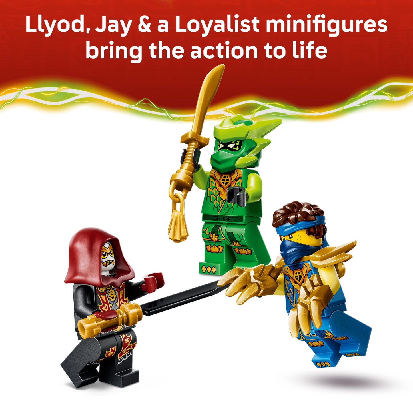 LEGO 71862 NINJAGO Lloyd's Dragon Mech Battle Pack - Ninja Toy w/Action Figure, 3 Minifigures & Katanas