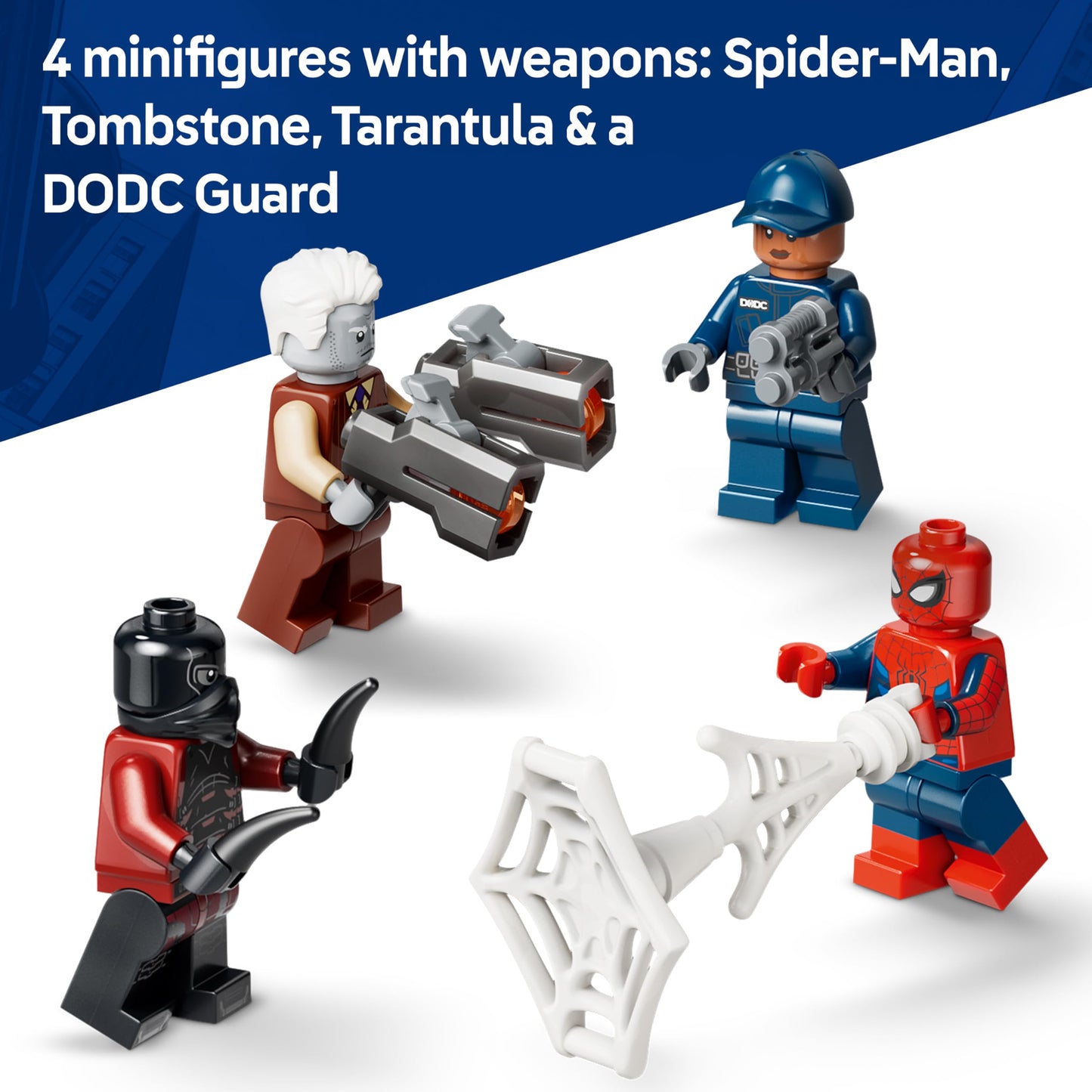 LEGO 76349 Marvel Spider-Man Prison Transport Chase with Armoured Car & 4 Minifigures incl. Tombstone & Tarantula
