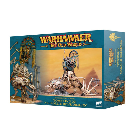 Games Workshop - Warhammer - The Old World : Tomb Kings of Khemri - Tomb King / Liche Priest on Necrolith Bone Dragon