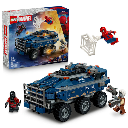 LEGO 76349 Marvel Spider-Man Prison Transport Chase with Armoured Car & 4 Minifigures incl. Tombstone & Tarantula