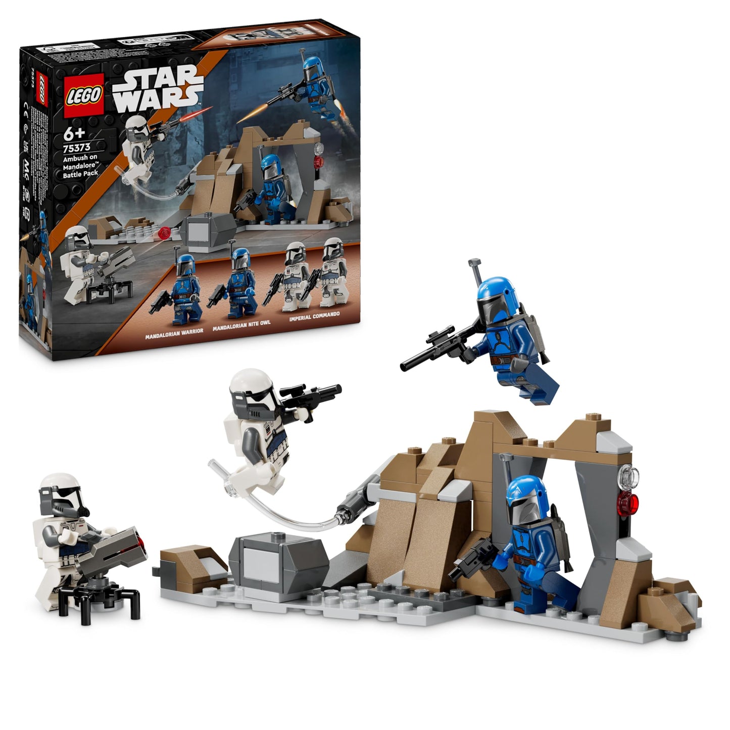 LEGO 75373 Star Wars: The Mandalorian Ambush on Mandalore Battle Pack with 4 Character Minifigures